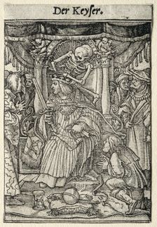 Dance of Death: The Emperor. Creator: Hans Holbein (German, 1497/98-1543)