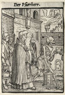 Dance of Death: The Pastor. Creator: Hans Holbein (German, 1497/98-1543)