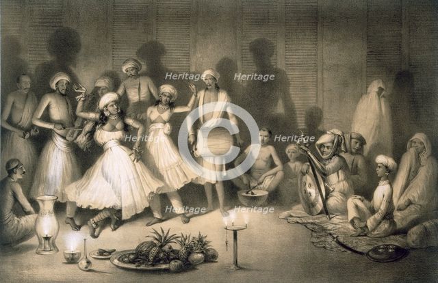 Dance of Nautch Girls, pub. 1858. Creator: A. Soltykoff (1806?1859).