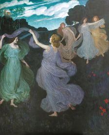 Dance of the Elves, 1888-1889. Creator: Auchentaller, Josef Maria (1865-1949)