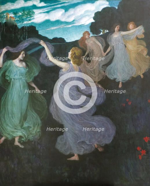 Dance of the Elves, 1888-1889. Creator: Auchentaller, Josef Maria (1865-1949).