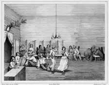 Dance of the People at Valparaiso, Chile, 19th century. Creators: Alexander Postels, Victor Adam, Leon Jean-Baptiste Sabatier