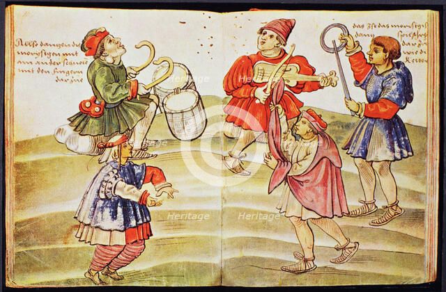 Dance Moorish - Spanish, engraving, 1529.