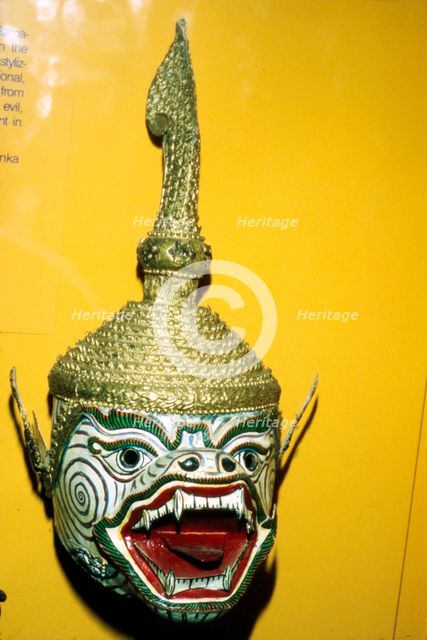 Dance-mask of Hanuman, Monkey-god hero of the Ramayana, Cambodia, 20th Century. Artist: Unknown.
