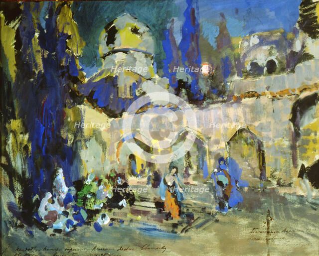 'Dance', stage design for Cesare Pugni's ballet 'The Little Humpbacked Horse', 1912.  Artist: Konstantin Korovin