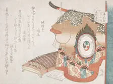 Dance Robe and Koto (Zither) Representing the Wealthy Man of Yahagi from the Joru..., probably 1810. Creator: Shinsai