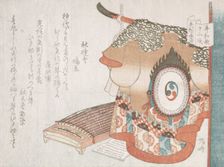 Dance Robe and Koto (Zither) Representing the Wealthy Man of Yahagi from the Joru..., probably 1810. Creator: Shinsai