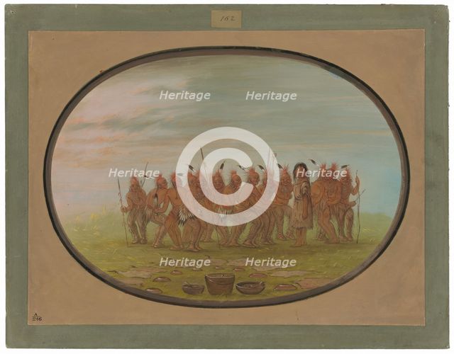 Dance to the Berdache - Saukie, 1861/1869. Creator: George Catlin.