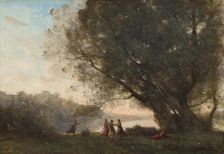 Dance under the Trees at the Edge of the Lake, 1865/1870. Creator: Jean-Baptiste-Camille Corot