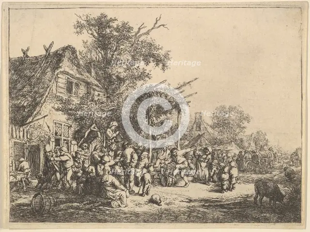Dance Under the Trellis, 1610-85. Creator: Adriaen van Ostade.