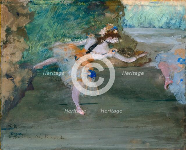 Dancer Onstage, ca. 1877. Creator: Edgar Degas.