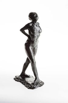 Dancer at Rest, Hands behind her Back, Right Leg Forward, cast 1920. Creator: Edgar Degas