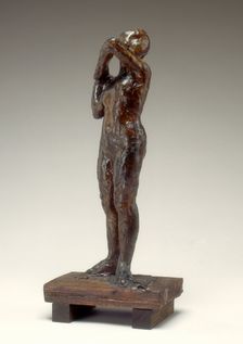 Dancer Adjusting the Shoulder Strap of Her Bodice, 1880s/1890s. Creator: Edgar Degas