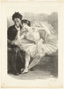 Dancer and Her Mother, from the eighth album of L'Estampe originale, 1894. Creator: Paul Charles Renouard
