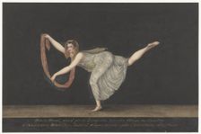 Dancer Annette Köbler performing the Pas-de-Shawl, 1812. Creator: Bartholomeus Ziesenis