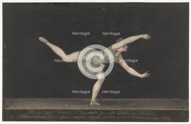 Dancer Annette Köbler performing the Pas-de-Shawl, 1812. Creator: Bartholomeus Ziesenis.