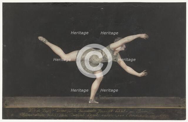 Dancer Annette Köbler performing the Pas-de-Shawl, 1812. Creator: Bartholomeus Ziesenis.