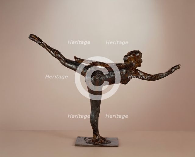 Dancer: Arabesque on Right Leg, Left Arm in Line, c. 1877-1885/cast c. 1919-1931. Creator: Edgar Degas.