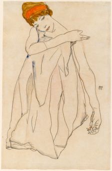 Dancer (Die Tänzerin), 1913. Creator: Egon Schiele