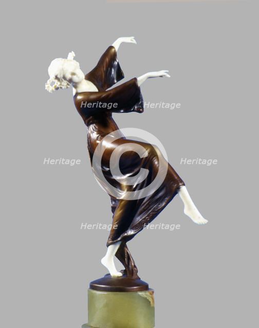Dancer in bronze and ivory.