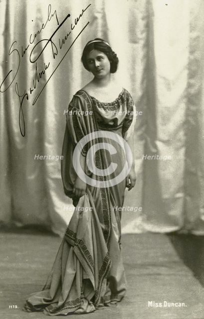 Dancer Isadora Duncan, c. 1906.