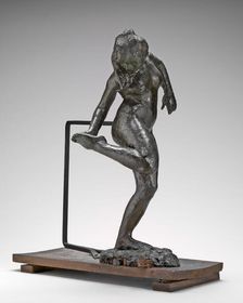 Dancer Looking at the Sole of Her Right Foot, c. 1890s. Creator: Edgar Degas