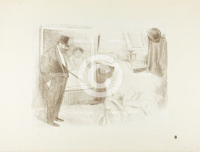 Dancer's Dressing Room, Second Plate, 1894. Creator: Jean Louis Forain.