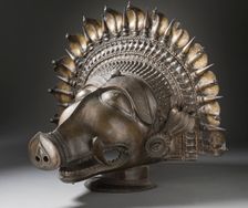 Dancer's Headpiece in the Form of a Panjurli Bhuta (boar spirit deity), 18th century Creator: Unknown