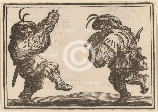 Dancers with Flute and Tambourine, 1621. Creator: Edouard Eckman.
