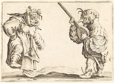 Dancers with Lute, c. 1622. Creator: Jacques Callot