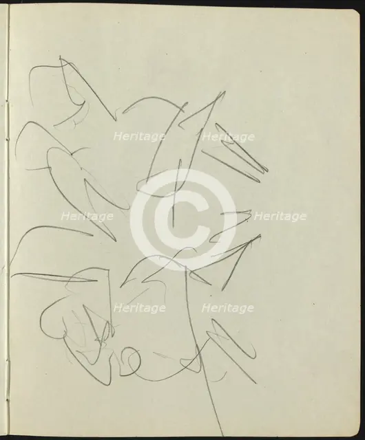 Dancers and Performers (Page from a Sketchbook), c. 1911. Creator: Ernst Kirchner.