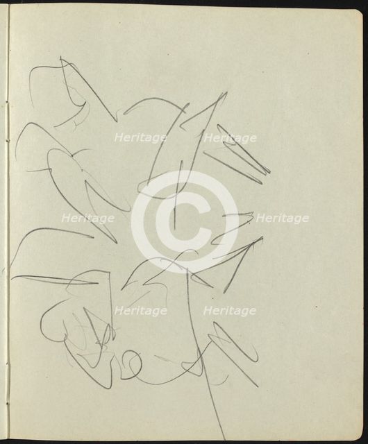 Dancers and Performers (Page from a Sketchbook), c. 1911. Creator: Ernst Kirchner.