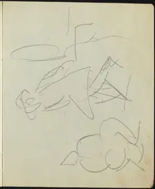 Dancers and Performers (Page from a Sketchbook), c. 1911. Creator: Ernst Kirchner