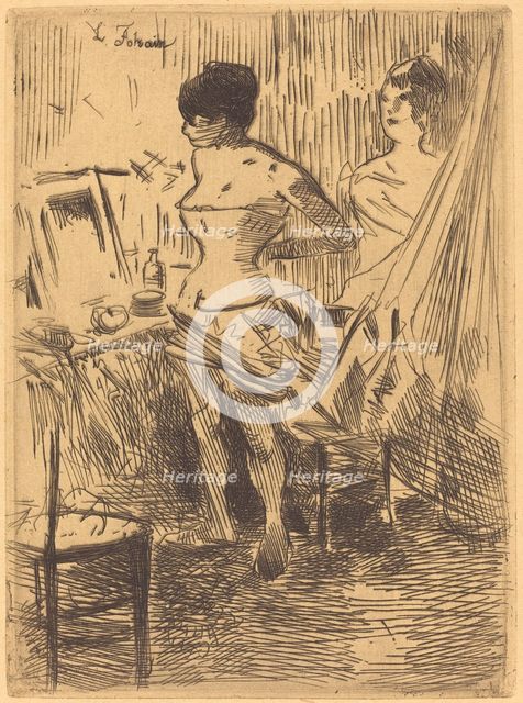 Dancers in Their Dressing Room, c. 1876. Creator: Jean Louis Forain.