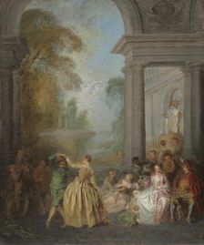 Dancers in a Pavilion, 1720s. Creator: Jean-Baptiste Pater (French, 1695-1736)