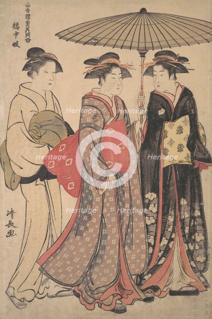 Dancers of Tachibana Street, 1742-1815. Creator: Torii Kiyonaga.