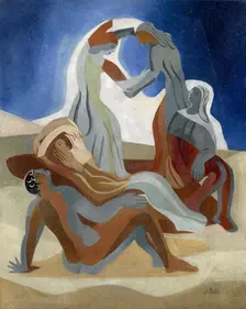 Dancers on a Beach. Artist: Exter, Alexandra Alexandrovna (1882-1949)