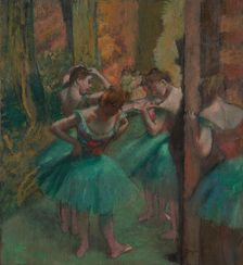 Dancers, Pink and Green, ca. 1890. Creator: Edgar Degas