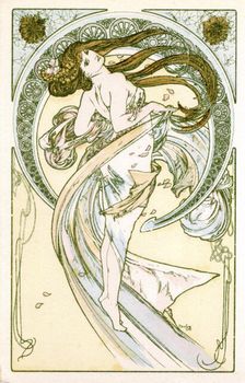 Dancing 1900. Artist: Alphonse Mucha