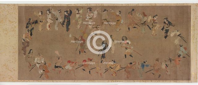 Dancing the Bon Odori, Edo period, second quarter, 17th century. Creator: Unknown.