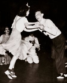 Dancing The Big Apple Glen Island Casino, New Rochelle, New York, USA, 1938. Creator: Unknown