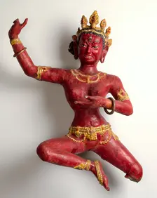 Dancing Vajravarahi (Dorje Pagmo)., 14th century. Creator: Unknown