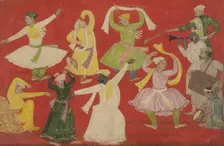 Dancing Villagers, c1730. Creator: Pandit Seu