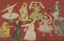 Dancing Villagers, c1730. Creator: Pandit Seu
