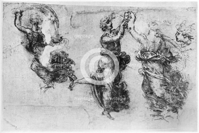 Dancing women, late 15th or early 16th century (1954).Artist: Leonardo da Vinci