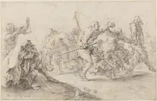 Dancing beggars and cripples, c.1635. Creator: Unknown