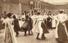 Dancing celebrates the end of war, 1918 (1935)