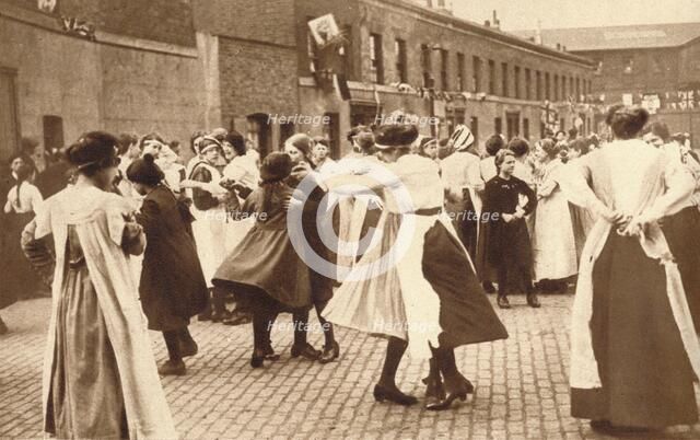 Dancing celebrates the end of war, 1918 (1935). Artist: Unknown.