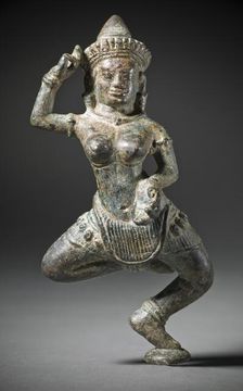 Dancing Celestial Female (Apsaras) (image 1 of 2), 12th-13th century. Creator: Unknown