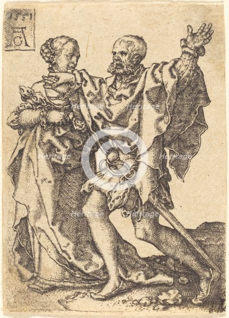 Dancing Couple, 1551. Creator: Heinrich Aldegrever.